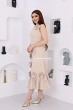 ⁦فستان ناعم قصير فخم⁩ - الصورة ⁦4⁩