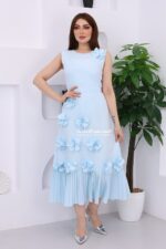 ⁦فستان ناعم قصير فخم⁩ - الصورة ⁦2⁩