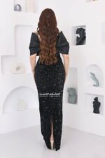 ⁦فستان ناعم مخمل طويل⁩ - الصورة ⁦4⁩