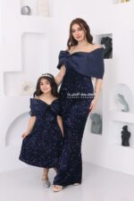 ⁦فستان ناعم مخمل طويل⁩ - الصورة ⁦5⁩