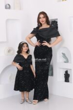 ⁦فستان ناعم مخمل طويل⁩ - الصورة ⁦6⁩