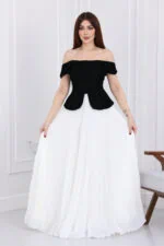 ⁦فستان ناعم طويل بليسيه⁩ - الصورة ⁦3⁩